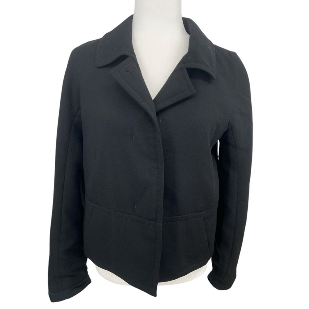 MaxMara ‘S Easy Living Black Wool Blend Blazer Coat Womens 8